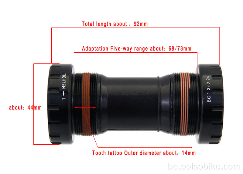 Crankset з фіксаванай перадачай ровара Crank 170 мм убудаваная Crank