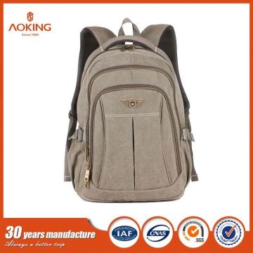 Vintage canvas custom logo big capacity OEM rucksack