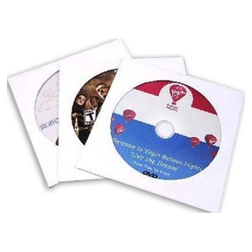 Woodfree White Paper Sleeve with Window and Flap for CD / DVD