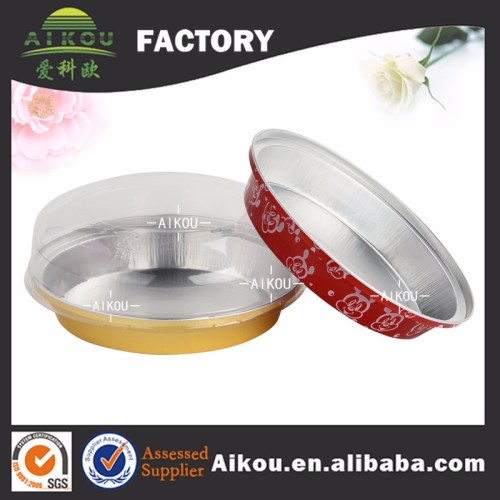 Microwave oven safe disposable aluminium foil cake pan