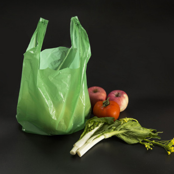 Recycled Price Promotional Shopping Bag T-Shirt HDPE Nonwoven Market Plastic Bag for Vegetable Market