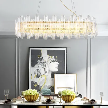 Crystal chandelier for luxurious living room lighting