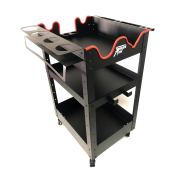 Three Layer Mobile Iron Detailing Trolley for Garage