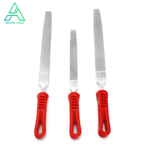 Factory 10's 250mm Alloy Diamond Coated Flat File Hand Tool Set: Ideal for Grinding on Glass, Stone, Ceramic, and Rock