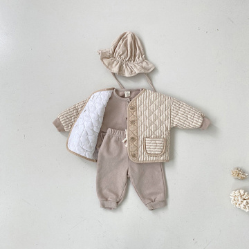 New Autumn Baby Boy Jacket Retro Diamond