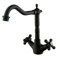 Unique brass antique single hole bathroom faucet