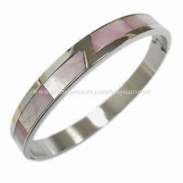 Jewelry Stainless Steel Bangle, Measures 6x52x58mm