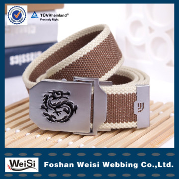 customized design canvas belt with metal eyelets