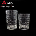Classic engraved glass tumbler whisky wine glass cup