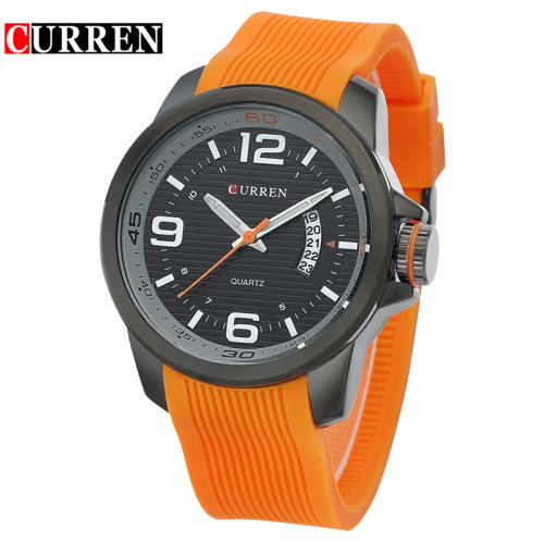 CURREN Water Resistant quartz watch Silicone Wrist Watches
