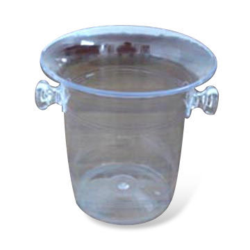 Plastic Ice Bucket, Made of Transparency PS, Measures 25 x 18 x 22cm