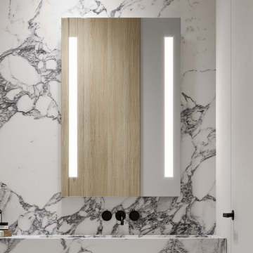 Non-Corrosive 5mm Environmental LED Mirror with Demister and Side Lighting for Bathroom