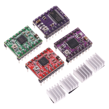 Super Silent 3D Printer StepStick A4988/DRV8825 Stepper Motor Driver Carrier with Heat Sink - Reprap RAMPS Upgraded Version AT2100