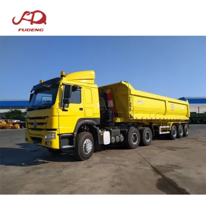 U Haul Car Trailers / Tri-Axles End Dump Tipping Semi Truck Trailer for Construction Material