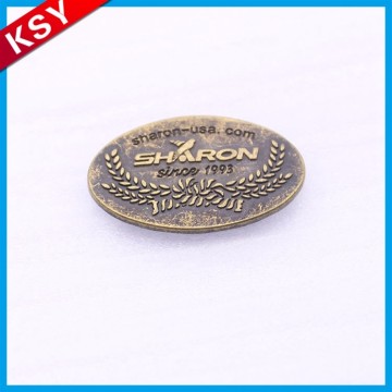 New Product Volume Manufacture Decorative Private Labels Women Clothing Metal Brand Label Logo