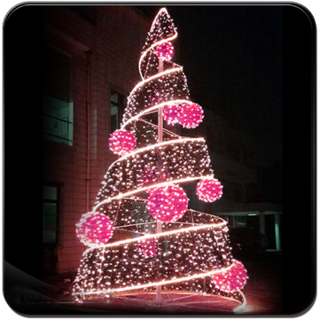 ピンクの商業クリスマスツリー