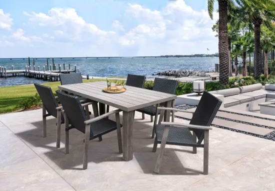 Rattan chairs and tables