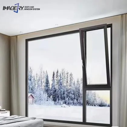 Customized Modern Tempered Glass Soundproof Tilt and Turn Window