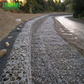 Slope stabilization net gabion box