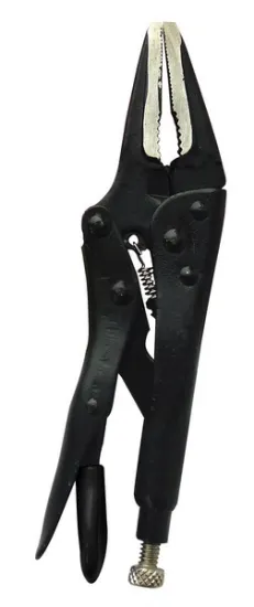 Long Nose 9" Carbon Steel Black Finished Dipped Handle Locking Plier