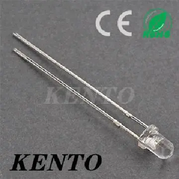 3mm Round Yellow Water Clear Long Feet Lens Led Diode