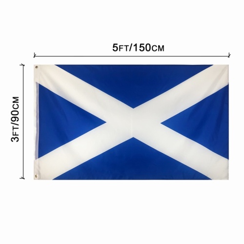 Scotland banner flags blue white X national flag 3x5