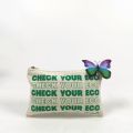 Bolsa cosmética de mini lienzo reciclable