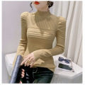 Thickened half high neck jumper female