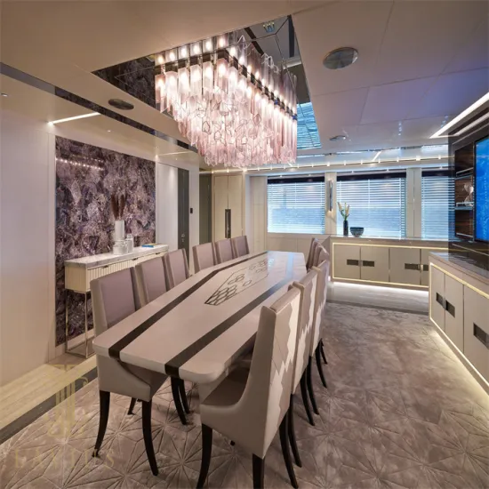 Big dreamy light pink custom restaurant chandelier pendant