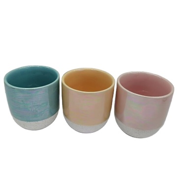 Pearl Glaze Ceramic Candle Holder for Home Decoration