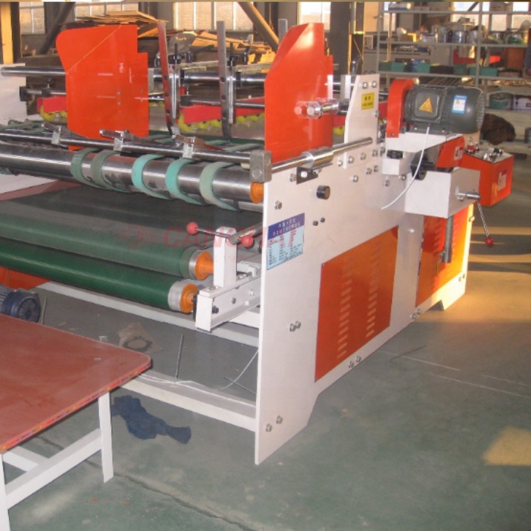 Semiautomatic box corrugated folder gluer machine