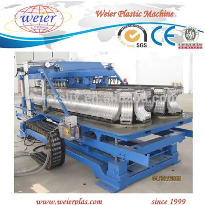 PE plastic double wall corrugated pipe extruder