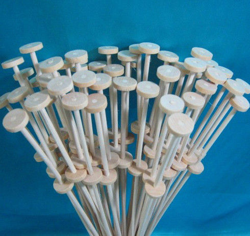 Bleached, Natural Curly Reed Sticks For Diffusers With Wood Ball Ts-rr11