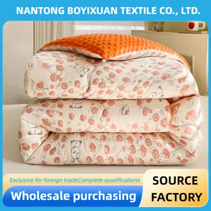 Cute Pumpkin Design Doudou Blanket for Kids