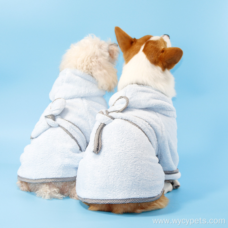 Pet Dog Hooded Pajamas Bathrobe Dog Apparel