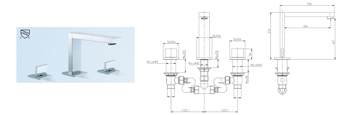 deck mount tub filler