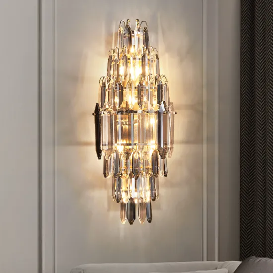 Luxury Living Room and Bedroom Lighting: Crystal Wall Lamps, Aisles, Staircases & Background Wall Lights