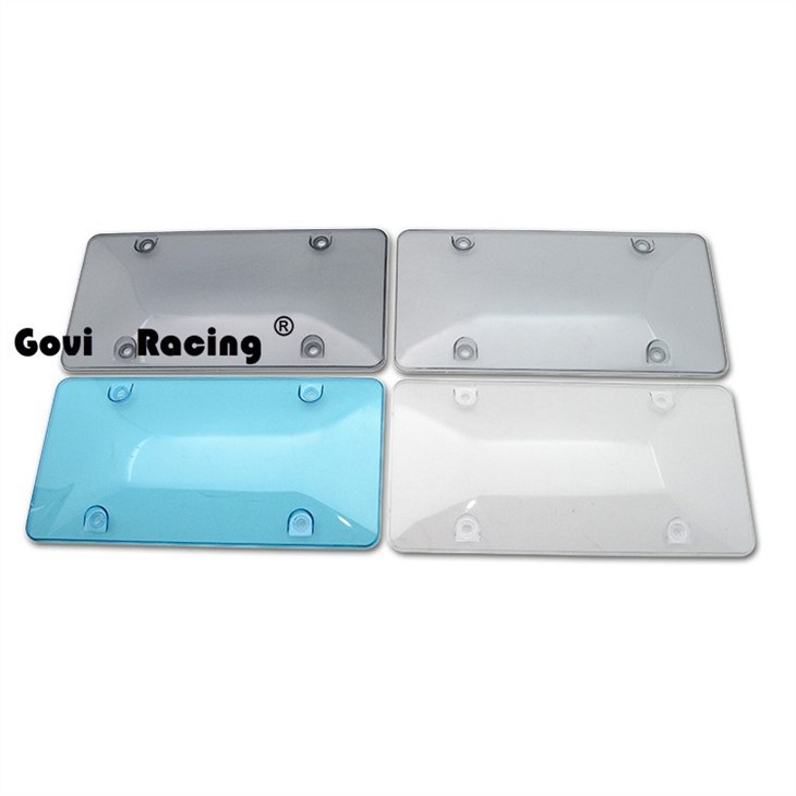 Smoked Clear License Plate Cover Frame Shield Tinted Bubb...7