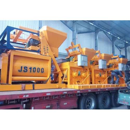 Construction Concrete Mixer New Stationary Horizontal JS1000 Double Shaft Concrete Mixer Factory