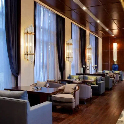 European Antique Gold Crystal Wall Lamp for Hotel Indoor Lighting