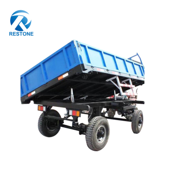 Double Axle Hydraulic Dump Tipping Farm Trailer Transport