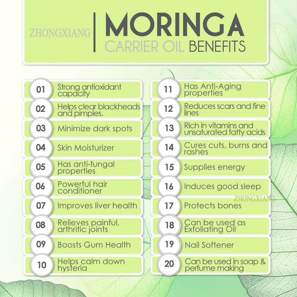 थोक 100% शुद्ध ठंड दबाया moringa बीज का तेल