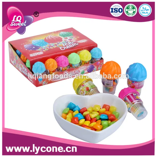 Box Packing Novelty Ice Cream Toy Candy With Little Chewing Gum