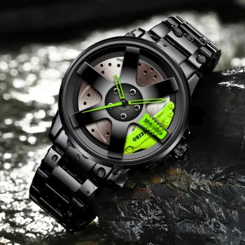 New Men's Automatic Movement Steel Belt Mesh Fashion Watch