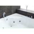 Drop In Whirlpool Bathtub 1.35m Small Corner Hydro Massage Spa Bathtub