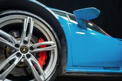 Glossy Abu Blue Car Wrapping Vinyl 1.52*18M