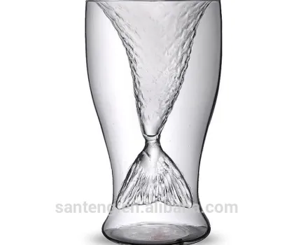 Double wall glass cup