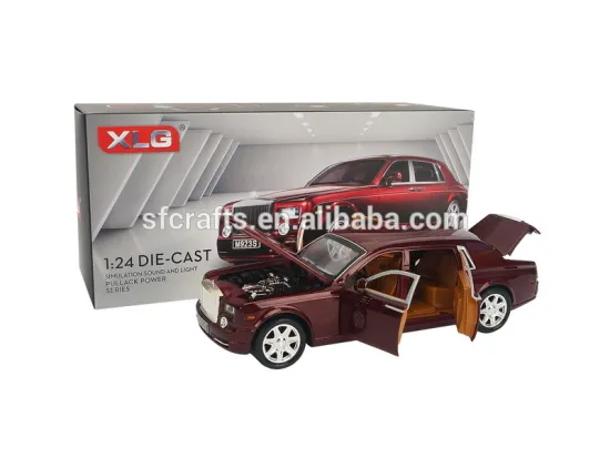 Auto open the door simulation pull back 1:24 Rolls-Royce diecast car model with light and sound