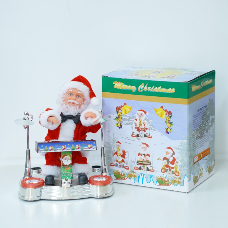 Band Playing Electric Santa Figure