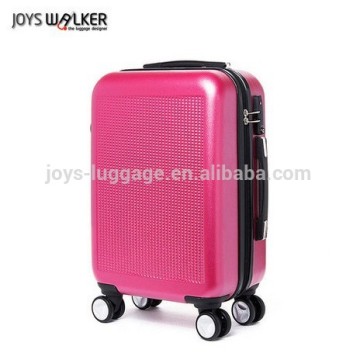 Pink color fashion design luggage with aircraft wheels